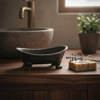 Bathtub Soap Dish Rustic Tray Holder for Washroom, Sink