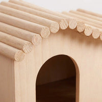 Bunny and Guinea Pig Houses, Ventilated Guinea Pig Shelters, 2-Level Wooden House with Stairs for Quail and Chickens