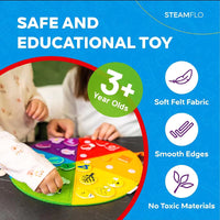 Montessori Sensory Board Toddler Felt Learning Busy Board Hand-Eye Coordination Toy