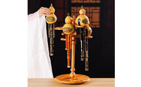 Tabletop Multi-Slot Hulusi Display Stand Sturdy Hulusi Stand Wooden Music Accessory for Studio