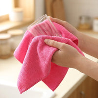 Thick Microfibre Cleaning Cloth, 35x75cm Microfibre Cloth for Kitchen and Car, Single-color Dish Cloths for High Water Absorption