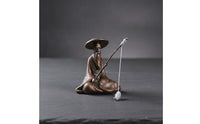 Mini Fisherman Figurine Small Fisherman Statue Rustic Miniature Landscape Decor Asian Zen for Gardeners