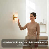 Vintage Inspired Double Head Wall Light Hardwired Double Head Wall Sconce Mid-Century-Century-Century Modern Sconce for Interior Designers, Homeowners, Renovators, Bedroom, Living Room, Staircase, Entryway