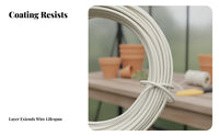 Plastic Coated Iron Wire Gentle on Plants Plant Tie Wire Green Twist Tie Roll Long-Lasting Cut to Length for Crafters, Patio