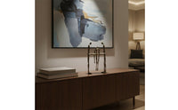 Metal Human Figure Statue Workmanship Abstract Human Statue Elegant Modern Art Figurine for Living Room, Entryway, Office