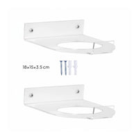 2 Pieces Clear Finish Wall-Mounted Ball Holder Included Screws Acrylic Ball Holder Rack