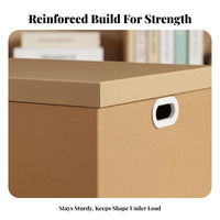 Lidded Cardboard Box with Lid Household Storage Stackable Design for Students