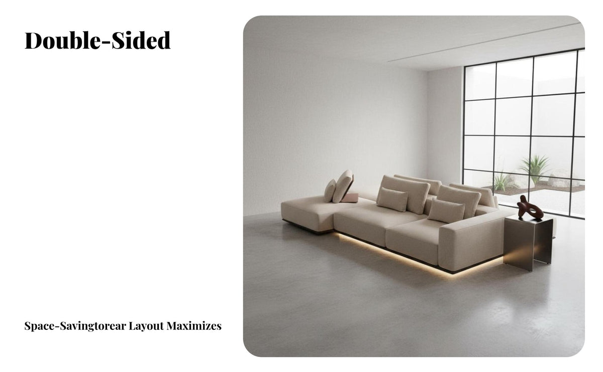 configurable Block Sofa Minimalist aesthetic Living Room Furniture Double-Sided Sectional Couch for Families, Homeowners, Open Plan Space, Villa, Lounge Area