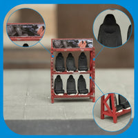 1/64 Rack Model Highly Detailed Tool Table Assembled Diorama Accessory for Collectors