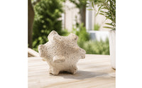 Geometric Sculpture Spiky Geometric Ornament Porous Tabletop Decor Piece for Living Room, Study