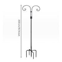 Shepherd's Hook Rust-Resistant Shepherds Hook Shepherd's Pole Sturdy Hanging Pole Black for Gardeners, Yard, Lawn