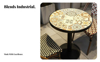 Industrial Design Dining Set Weatherproof French Design Woven Chair Resilient French Wicker Eatery Set for Restaurant Owners, Couples, Patio, Garden