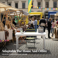 Foldable Design Rectangular Folding Table adaptable Portable Furniture Multifunctional Utility Desk Space-Saving for Street Vendors, Apartment Dwellers, exteriordoor, Small areas, Office, Study Room