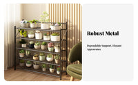 Floor-Standing Multi-Tier Step Stand Ladder Design three-tier Stepped Shelf Freestanding Plant Rack Indoor & fullydoor Use for Gardeners, Homeowners, Decorators, Balcony, Living Room, Patio, Porch