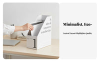 foldable upright document Holder Large Capacity Foldable periodical document Space Saving Desktop Organizer Easy Assembly for Students, Home Users, educators, Study Room, storage shelf, Classroom, Library