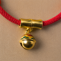 Decorative Dog Collar Charms, Nylon Pendant for Small Dogs, New Year Accessories, Copper Color