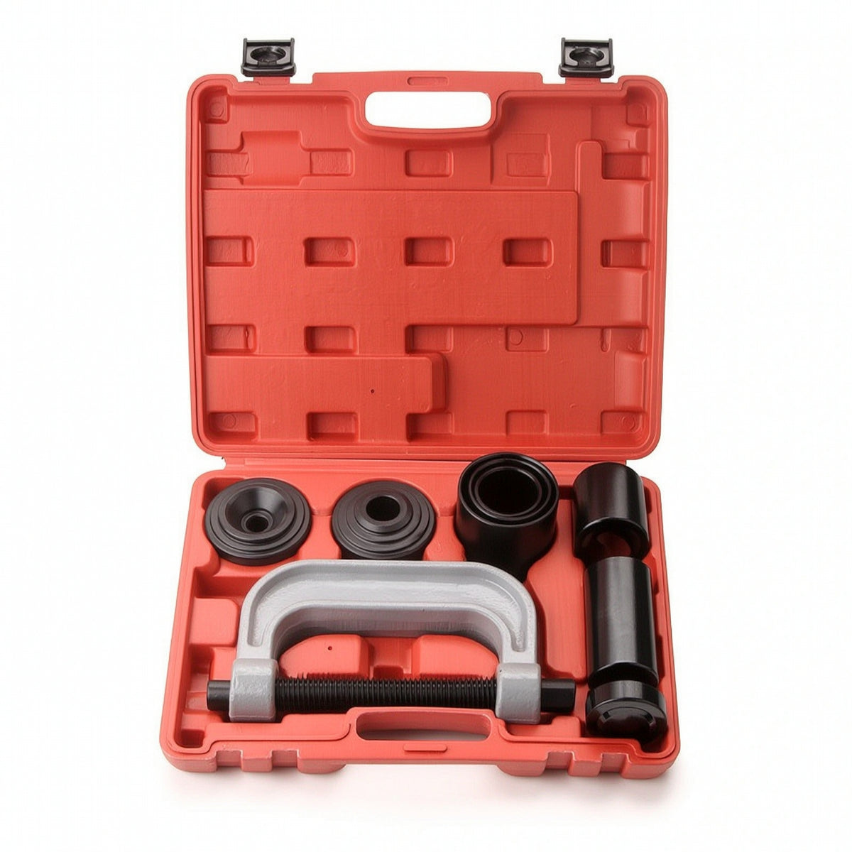 10 Pieces Ball Joint Tool Kit Heavy Duty Ball Joint Press with Adapters High Strength for Mechanics, Home Mechanics, Auto Repair Shop, Garage