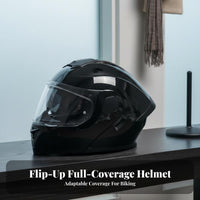 Modular DOT Certified Flip-up Full Face Helmet Removable and Washable Liner Guarding Headwear for Men, Women, Road Riding, Traveling