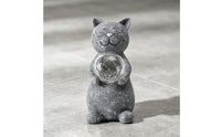 Cat-Themed Garden Statue Cat Figurine Cute Garden Ornament for Lawn