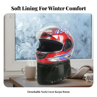 For All Genders Design Electric Bike Helmet Removable Neck Warmer Full Face Helmet Anti-Fog Visor for Men, Women, Daily Commuting