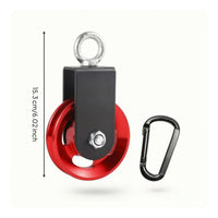 Fitness Pulley 360-Degree Rotating Pulley with Carabiner Gym Attachment Silent for Strength Training