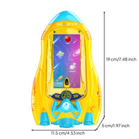 Light and Sound Effects Kids Simulation Racing Game Improves Reaction Skills Portable Car Adventure Game Eye-Caring Screen Space Adventure Steering Wheel Toy for Girls