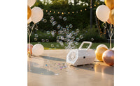 Two-outletOutlet Bubble Machine with Handle Portable Bubble Machine Lightweight Easy Operation for Backyard, Weddings
