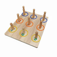 Hoop Stacking Board Occupational Wooden Hoop Insert Board Color Sorting Therapeutic Equipment for Children with Cerebral Palsy