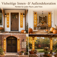Thanksgiving Harvest Festival Porch Sign Banner for Indoor Outdoor Decoration