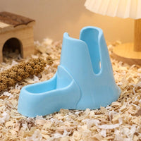 3-in-1 Hamster Water Bottle with Food Bowl, Standing Hamster Water Bottle Holder, Hideout Feeder for Small Hamsters