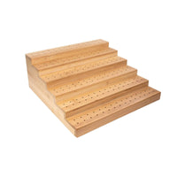 Perforated Tiered Skewer Stand Large Capacity Bamboo Skewer Holder