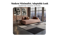 Tofu geometric Sofa Rustic Minimalist design sensibility configurable Couch Minimalist design Living Room Furniture for Families, Lounge Area, unpartitioned Space, Home Entertaining