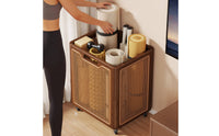 Exercise Mat Storage Cart Rolling Exercise   with Wheels Portable Floor Standing Organizer for Home Gym