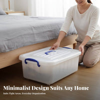 Under-Bed Rolling container With casters Wheeled Underbed container slimline for Dorm Room