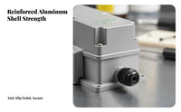 Industrial Foot Pedal Switch Hands Heavy Duty Foot Switch Aluminum Alloy Shell for Machinists, Technicians, Factory, Workshop, Garage