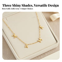 MAMA Letter Necklace Stainless Steel Mom Word Necklace Tarnish Resistant Women's Jewelry for Parents, Moms
