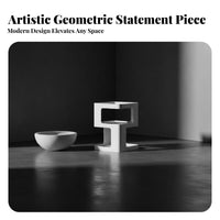 Nordic design Sculptural Side Table Geometric Shape Nightstand Modern Minimalist Household Furniture distinctive Design for Art Lovers, Apartment Dwellers, Homeowners, Living Room, Corner Space, Entryway, Reception Area