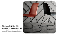Modern Design Nordic Design Dining Chair Easy to Clean Minimalist Metal Leg Chair Lightweight Indoor Seating Space-Saving for Business Owners, Homeowners, Event Planners
