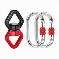 Knurled Rotating Connector Metal Swivel Hook Compact Locking Hook Connector Rounded for Overhead Aerial Fitness, Hammocks, Swings