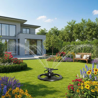 Wide Coverage 360 Degree Rotating Sprinkler Easy Setup 360 Degree Lawn Sprinkler Long-Lasting ABS Plastic