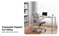 Height Adjustable Ergonomic Student Desk Chair ergonomic spinalrest Rolling Mesh Chair quiet-rolling casters rotating Seat 90° Flip-up Armrests for Students, Teenagers, Children, Study Room, Workspace, Bedroom