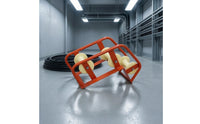 Heavy Duty Cable Laying Pulley Triangular Cable Guide with Three Rollers Red Sheave Reinforced for Shaft-Mouth Routing