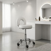 Adjustable Height Stool Chrome Finish Adjustable Stool Easy to Clean Workspace Furniture