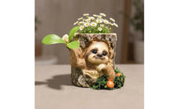 Sloth Planter Resin Planter Cute Sloth Flowerpot for Desk