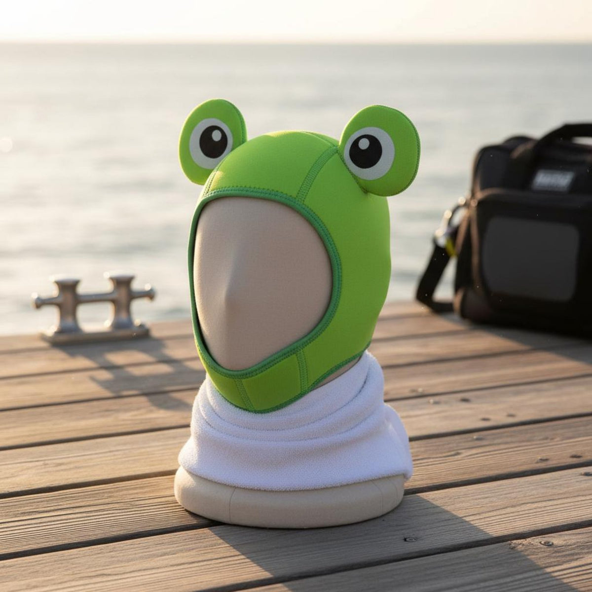 Cute Animal Swim Cap Warm Swim Hood Soft Sports Gear for Diving