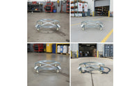 Drum Base with Swivel Casters Low-Profile Steel Drum Moving Base Portable for Factories