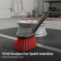 Car Crevice Cleaning Tool Versatile Car Detailing Brush Sturdy Bristles Wheel Cleaning Brush for Professional Cleaners, Men, Garage, Motorcycles