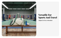 Wear-Resistant Material Badminton Racket Bag Multiple Pockets Badminton Equipment Bag Heavy Duty for Weekend Trips