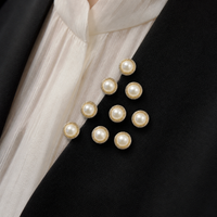 Mini Anti-Exposure V-Neck Pin for Women, Summer Clothing Accessory with Mother-of-Pearl Flower Brooch