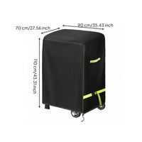 420D Oxford Material Black Grill Cover PU Coated Rectangular Grill Cover Full Coverage Weather Protector Drawstring Bottom for Outdoor